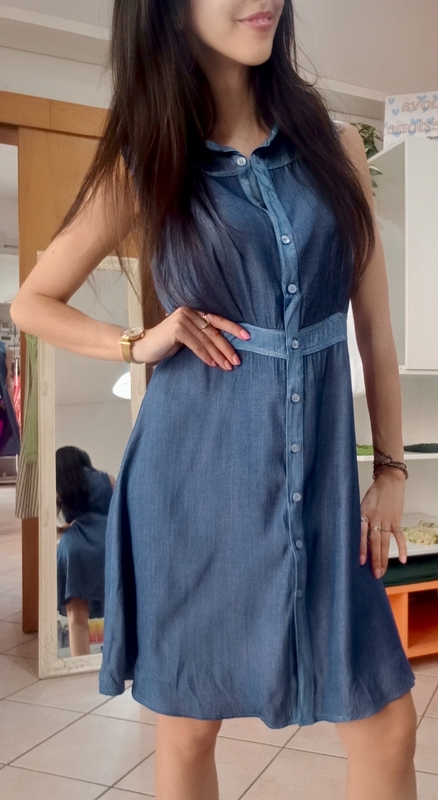 Abito "Ginevra" in Viscosa Denim