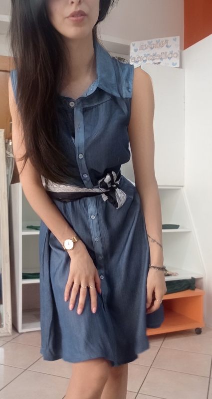 Abito "Ginevra" in Viscosa Denim - immagine 3