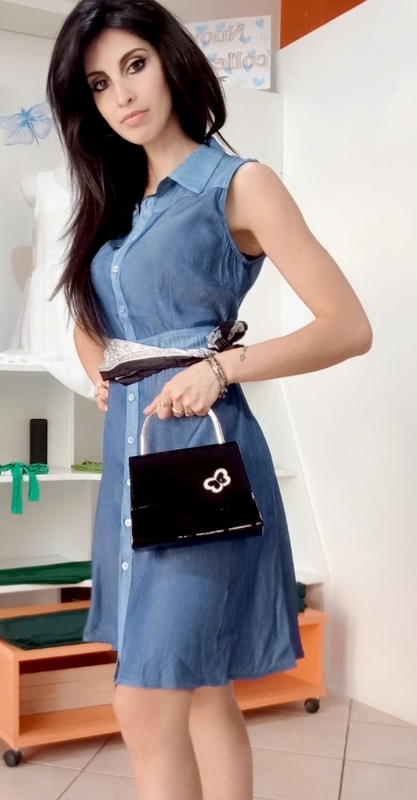 Abito "Ginevra" in Viscosa Denim - immagine 4
